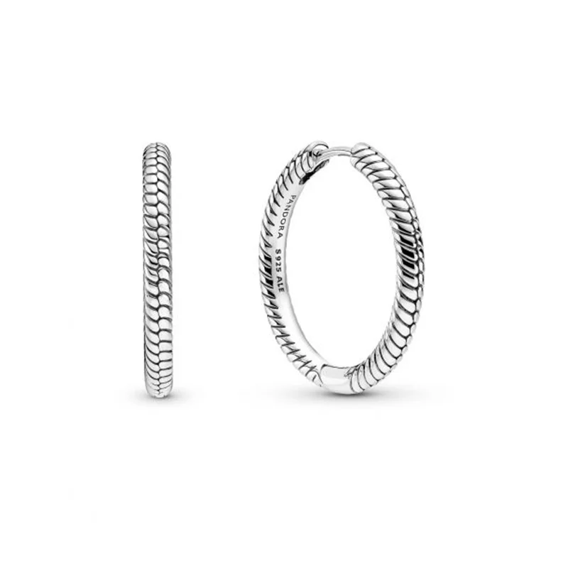 گوشواره حلقه ای با قابلیت افزودن چارم با جنس نقره